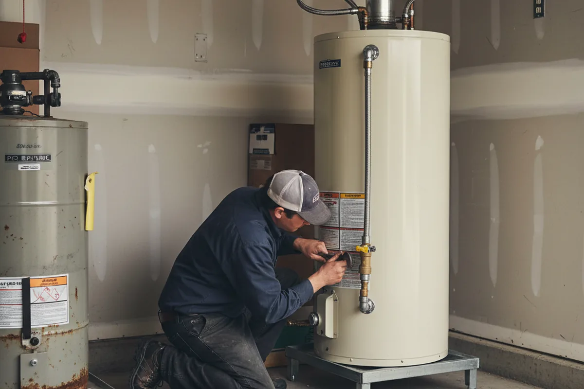 Water heater and shutoff valve replacement in South Deerfield